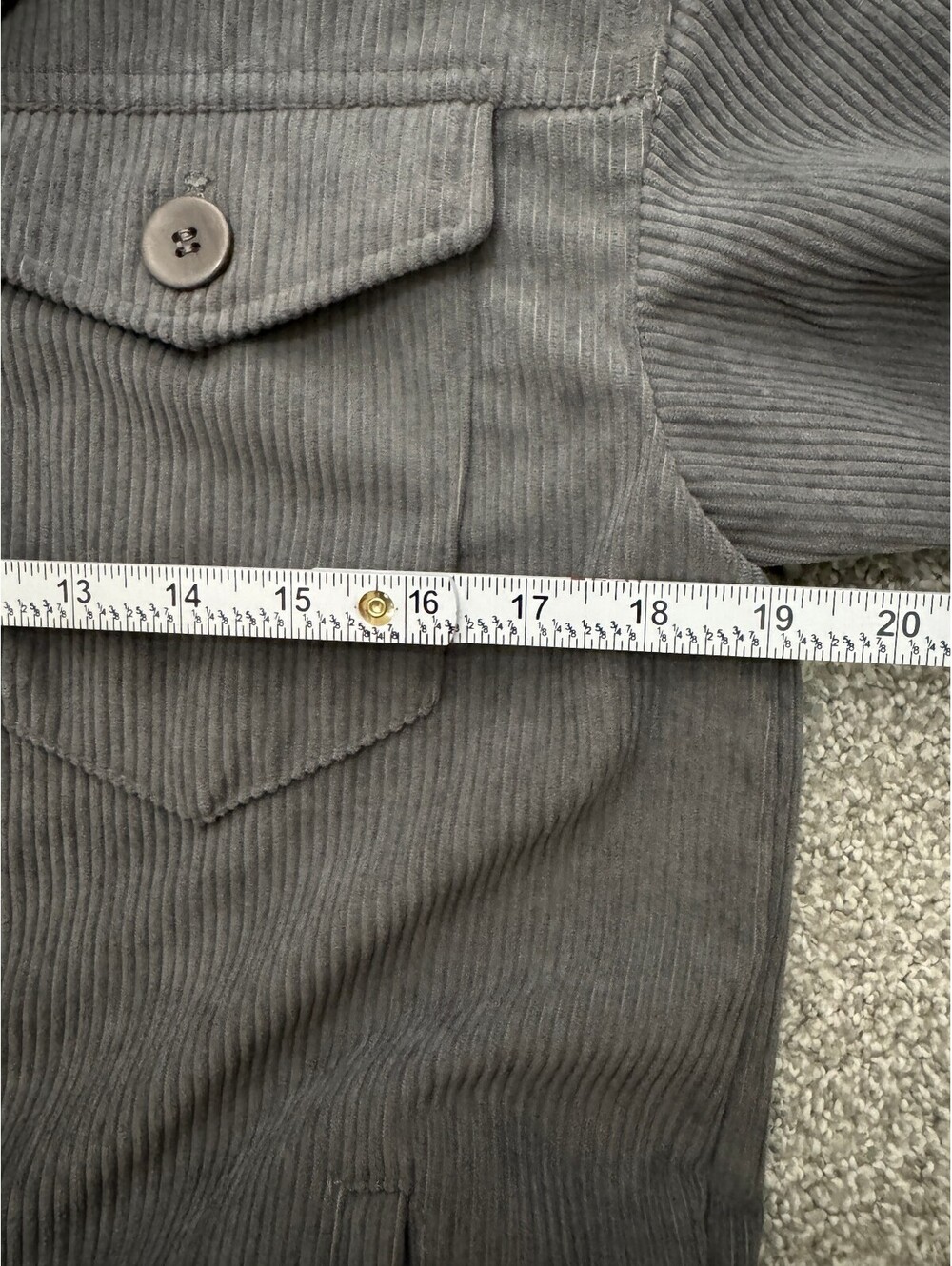 Avec Les Filles Corduroy Shacket | Size S | Gray - Picture 5 of 6